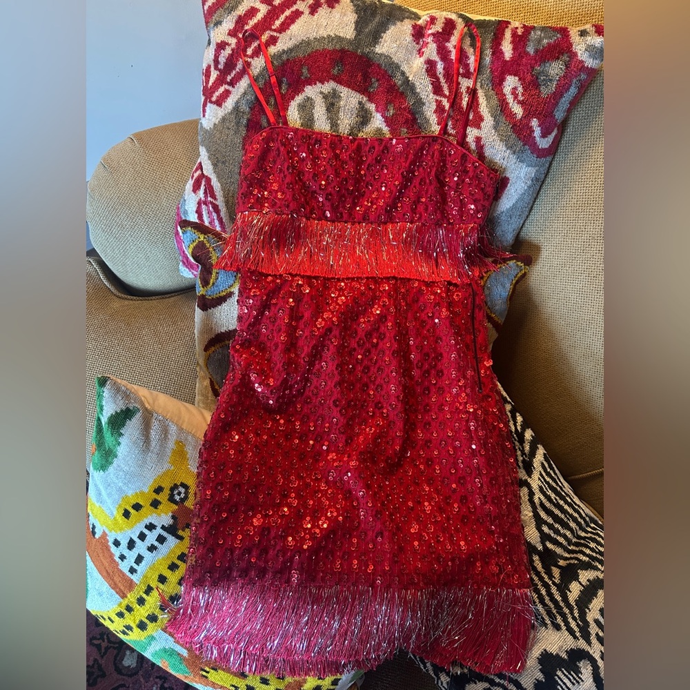 SAYLOR Vibrant Red Mini Dress XS Petite NWT